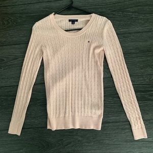 Tommy Hilfiger long sleeve light pink sweater